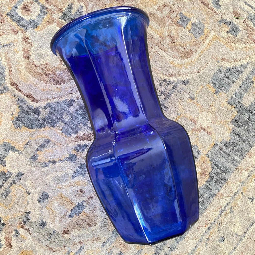 Bright Blue Glass Vase